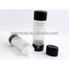 shiny plastic tube for hand cream with oval flip top cap